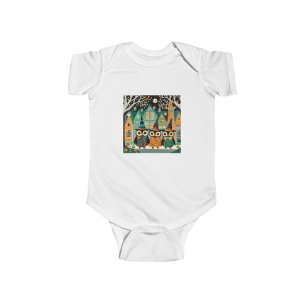 Night of the Trick-or-Treating Owlets Infant Fine Jersey Bodysuit