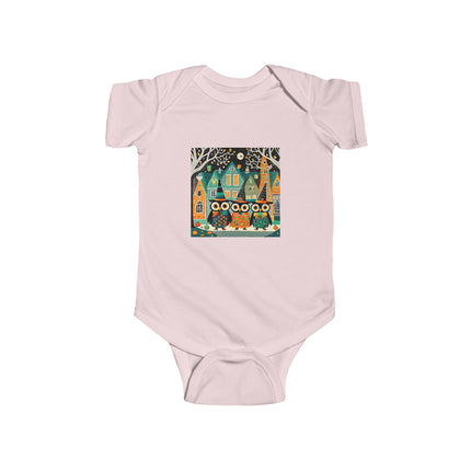 Night of the Trick-or-Treating Owlets Infant Fine Jersey Bodysuit