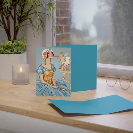 The Enchanting Painter: A Fairy's Artistic Touch Greeting Cards (1, 10, 30, and 50pcs)