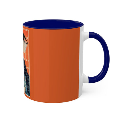 The Actor Kawarasaki Gonjūrō for a Fire Troupe by Tsukioka Yoshitoshi Colorful Mugs, 11oz