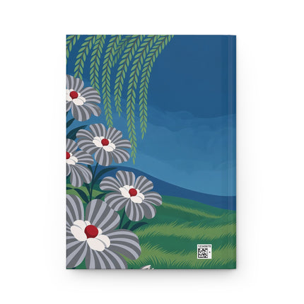 🌿🌼 The Willow Garden Reverie Hardcover Journal – Art Deco Floral Elegance