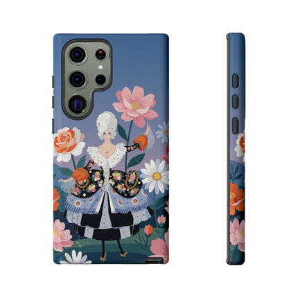 🌸🎀 The Grand Floral Promenade Phone Case – Art Deco Fashion Fantasy