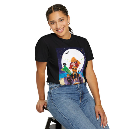 Moonlit Pirate Halloween Unisex Garment-Dyed T-shirt