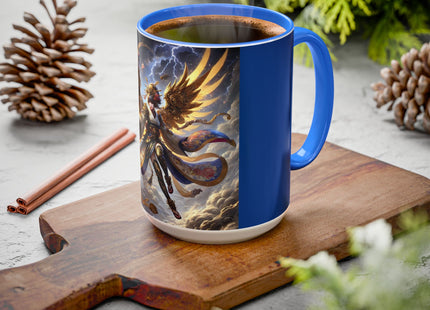 Valkyrie Descending Through Storm Colorful Mugs (11oz, 15oz)