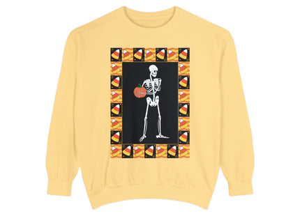 Candy Corn Skeleton Unisex Garment-Dyed Sweatshirt