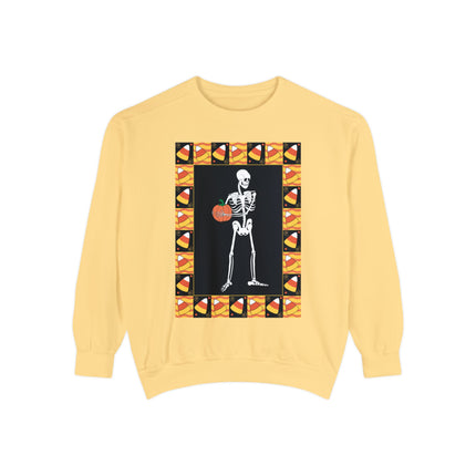 Candy Corn Skeleton Unisex Garment-Dyed Sweatshirt