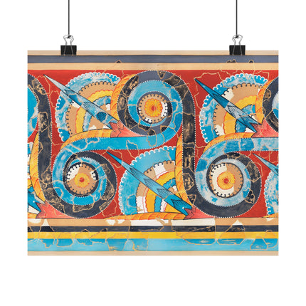 Reproduction of S-Spiral Frieze by Emile Gilliéron Premium Matte Horizontal Poster