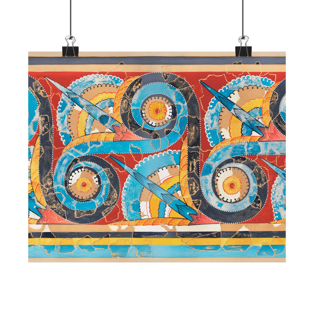 Reproduction of S-Spiral Frieze by Emile Gilliéron Premium Matte Horizontal Poster