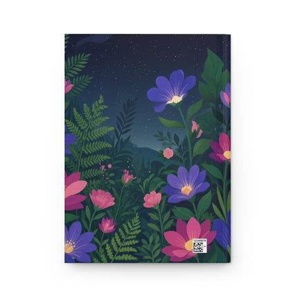 🌙🌺 The Lady Of The Starlight Flower Garden Hardcover Journal – Art Deco Floral Elegance