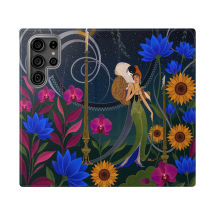 🌙🕯️ The Lady Of The Midnight Garden Flip Case – Art Deco Nocturne