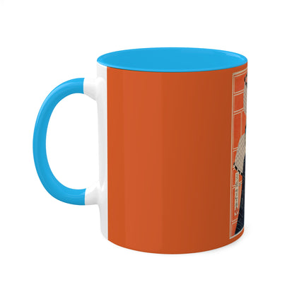 The Actor Kawarasaki Gonjūrō for a Fire Troupe by Tsukioka Yoshitoshi Colorful Mugs, 11oz