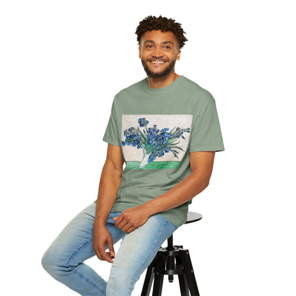 Irises by Vincent Van Gogh Unisex Garment-Dyed T-shirt