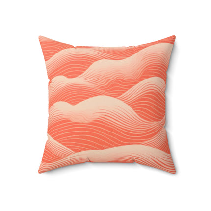 Hues of Orange Wave Patterns and Beige Wave Pattern