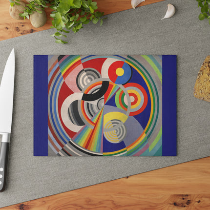 Rythme No. 1 by Robert Delaunay Glass Cutting Board