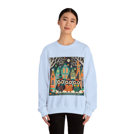 Night of the Trick-or-Treating Owlets Unisex Heavy Blend™ Crewneck Sweatshirt