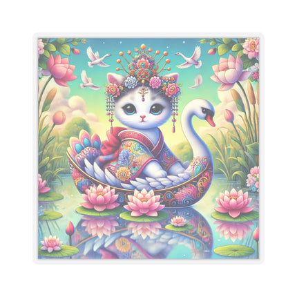 Geisha Kitten’s River Voyage Kiss-Cut Stickers (4 Sizes)