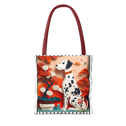 Dalmatian at an Autumn Bonsai Exhibition Tote Bag (AOP)