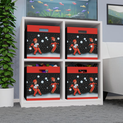 A Festive Snowball Felt Storage Box