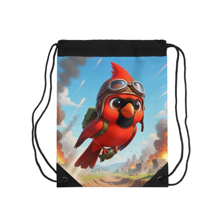 The Cardinal Dive Bomber Drawstring Bag – Bold Flight & Fearless Adventure