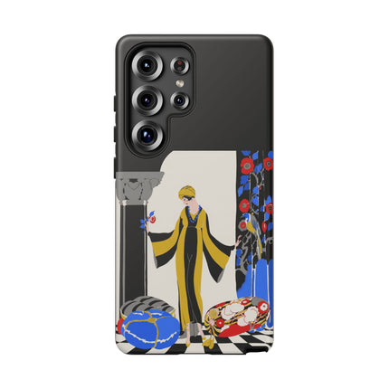 Art Deco Flapper in Yellow Robe Phone Case – Elegant Glamour & Exotic Charm