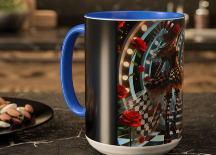 Halloween Witch Through the Mirror Colorful Mugs (11oz, 15oz)