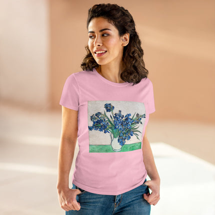Irises by Van Gogh Women's Midweight Cotton Tee