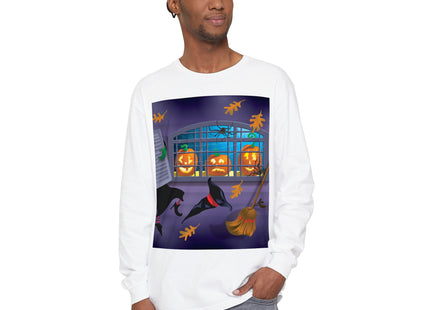 Whimsical Halloween Mischief Unisex Garment-dyed Long Sleeve T-Shirt