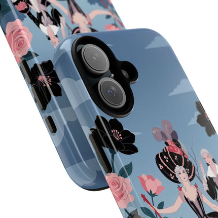 🌹🎭 The Rose Masquerade Promenade Phone Case – Art Deco Floral Elegance