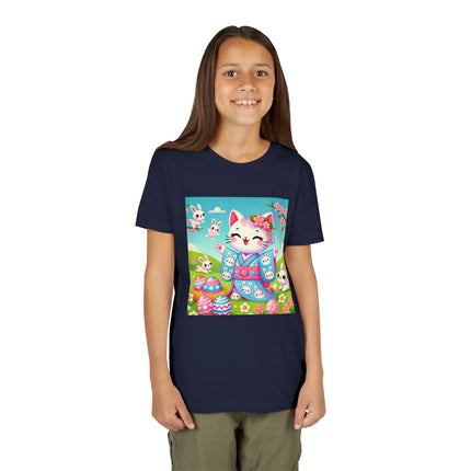 Springtime Kitten’s Easter Joy Youth Short Sleeve Tee