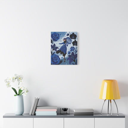 ☔💙 The Blue Rain Promenade Placemat – Art Deco Floral Fashion