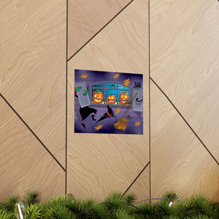 Whimsical Halloween Mischief Matte Horizontal Posters