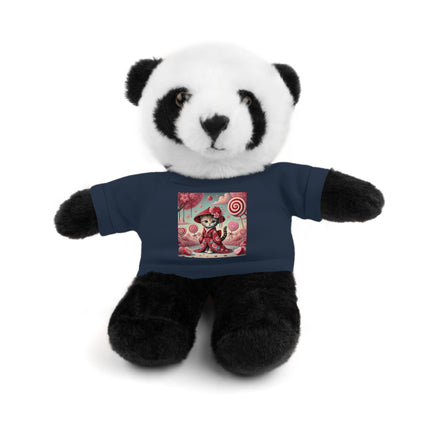 Whimsical Geisha Kitten in a Valentine Garden Stuffed Animals with Tee