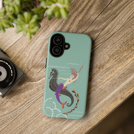 Mermaid on Seahorse Phone Case – Mythic Ocean Grace