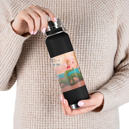 Mermaid with Parasol and Cupid by George Barbier Copper Vacuum Insulated Bottle, 22oz