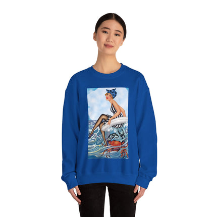 Playful Waves and Fashion Follies Heavy Blend™ Crewneck Sweatshirt