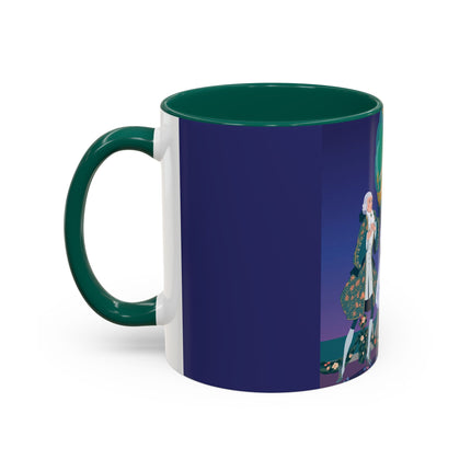 Moonlit Garden Waltz Colorful Mug (11oz, 15oz) – Rococo Romance, Garden Elegance & Enchanted Dance