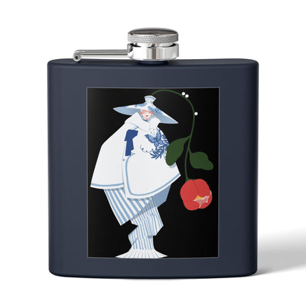 Blue & White Porcelain Geisha Flask – Quiet Elegance & Timeless Grace