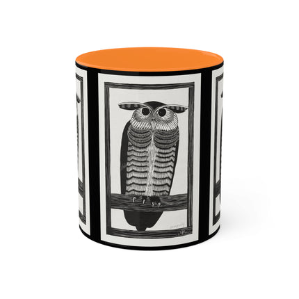 Horned Owl by Samuel Jessurun de Mesquita Colorful Mugs, 11oz