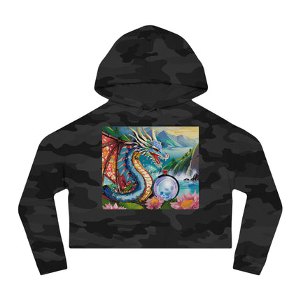 Wisdom's Guardian Cropped Hooded Sweatshirt