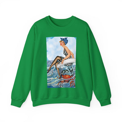 Playful Waves and Fashion Follies Heavy Blend™ Crewneck Sweatshirt