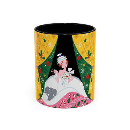 💌🎄 The Christmas Letter Of Holly House Colorful Mug – Whimsical Art Deco Holiday Charm