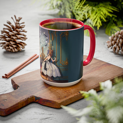🕯️🎃 The Moonlit Manor Drawing Room Colorful Mug – Elegant Halloween Charm