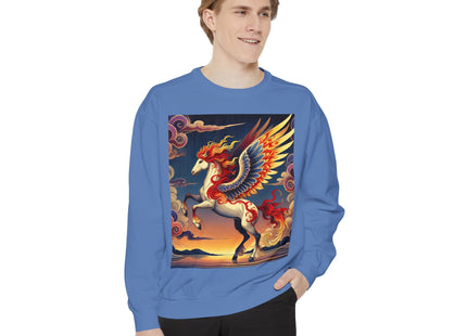 Flame-Winged Horse at Sunset Sweatshirt