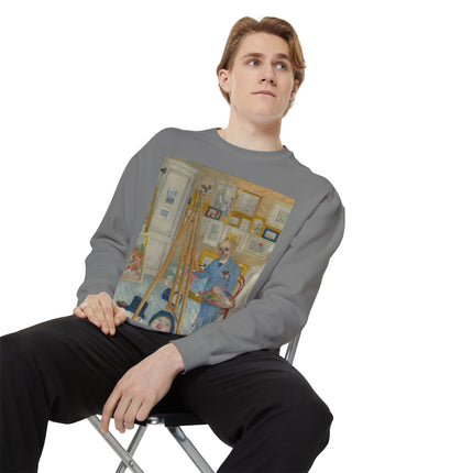 The Skeleton Painter by James Ensor Garment-Dyed Sweatshirt