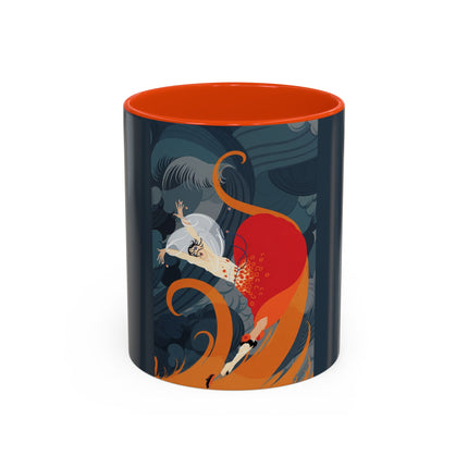 Flame of the Tempest Colorful Mugs – Fiery Storm & Dramatic Elegance