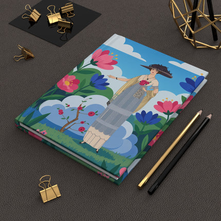🌸☁️ The Lady Among The Clouds Hardcover Journal – Art Deco Fashion Illustration