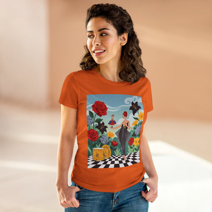 🌹🖤 The Rose Garden Dollmaker Cotton Tee – Art Deco Fashion Fantasy