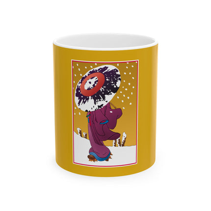 A Winter Stroll in Art Deco Splendor Ceramic Mug 11oz