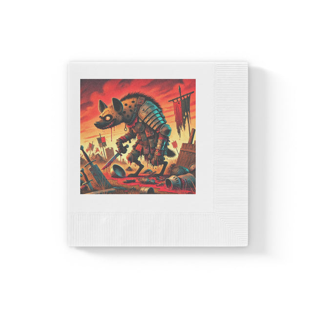 The Cunning Scavenger White Coined Napkins