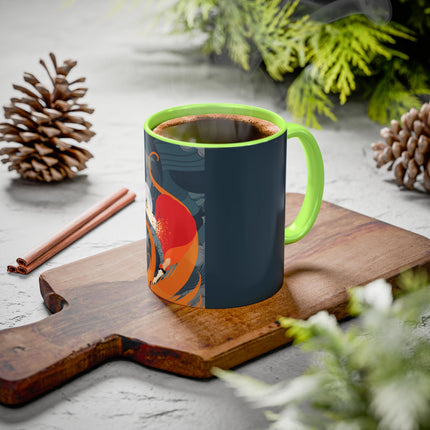 Flame of the Tempest Colorful Mugs – Fiery Storm & Dramatic Elegance